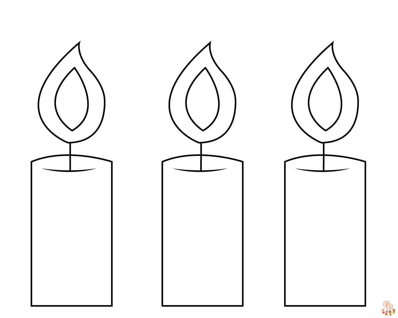 candle Coloring Sheet