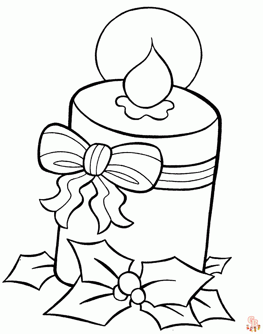 candle coloring pages free