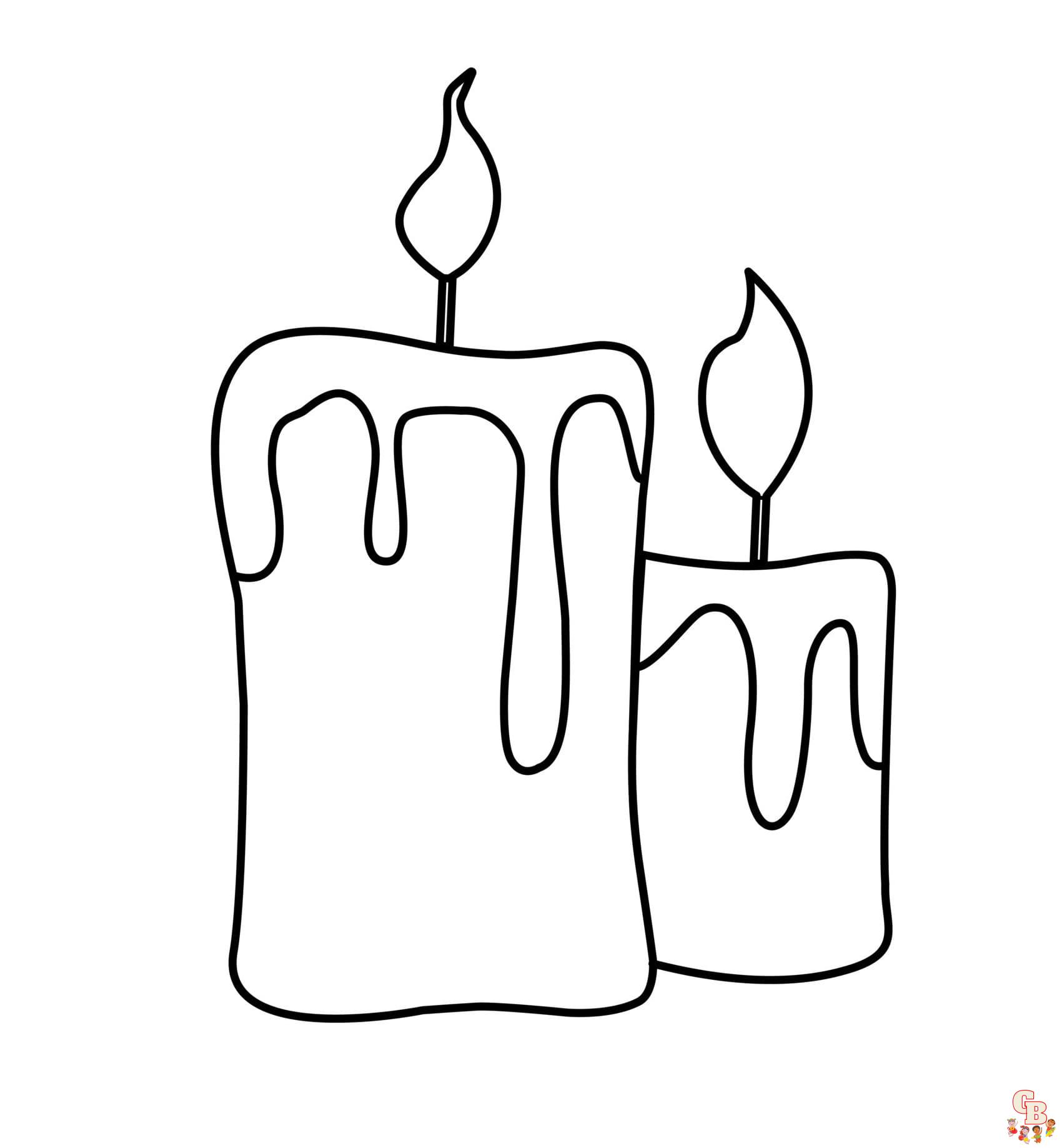 candle coloring pages printable