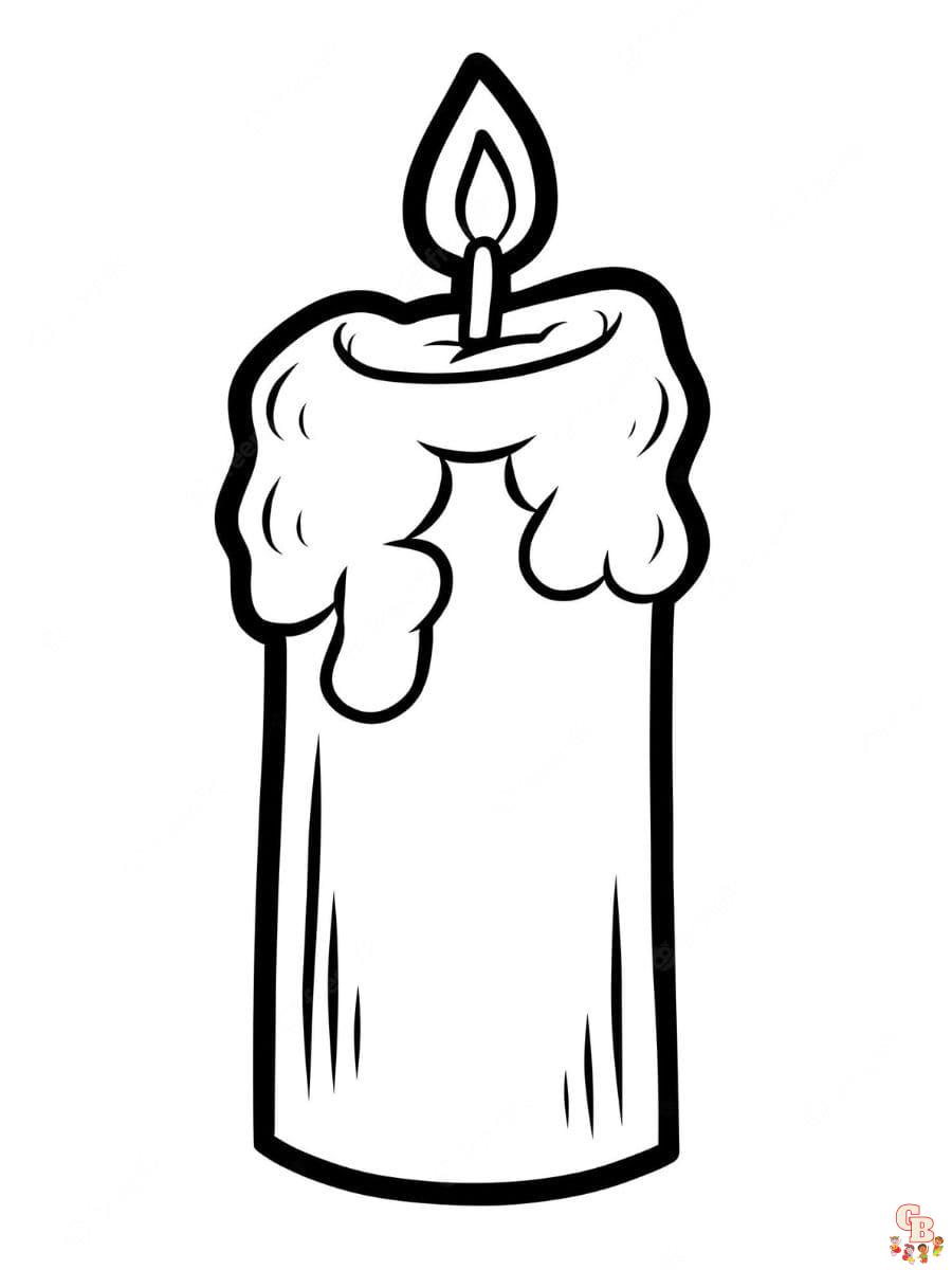 candle coloring pages