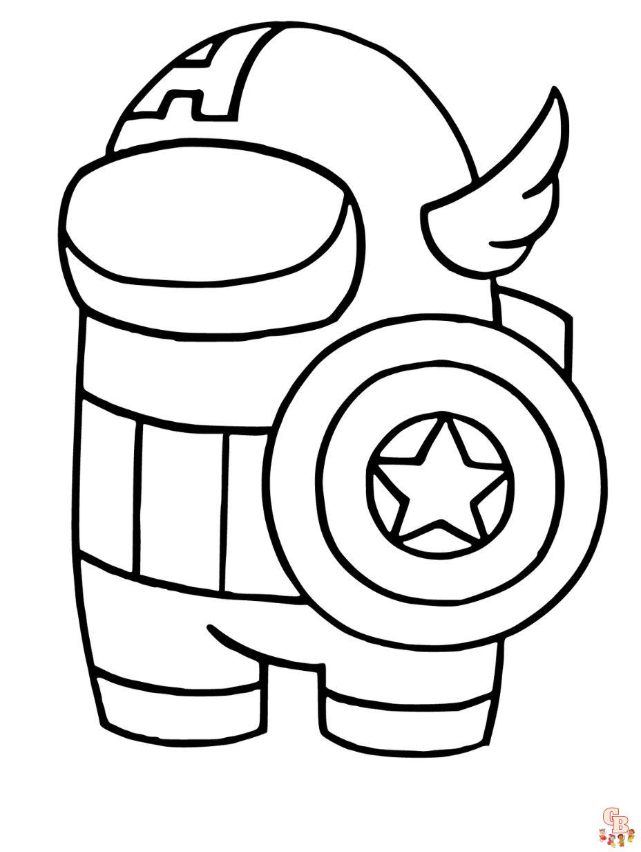 captain america among us coloring pages