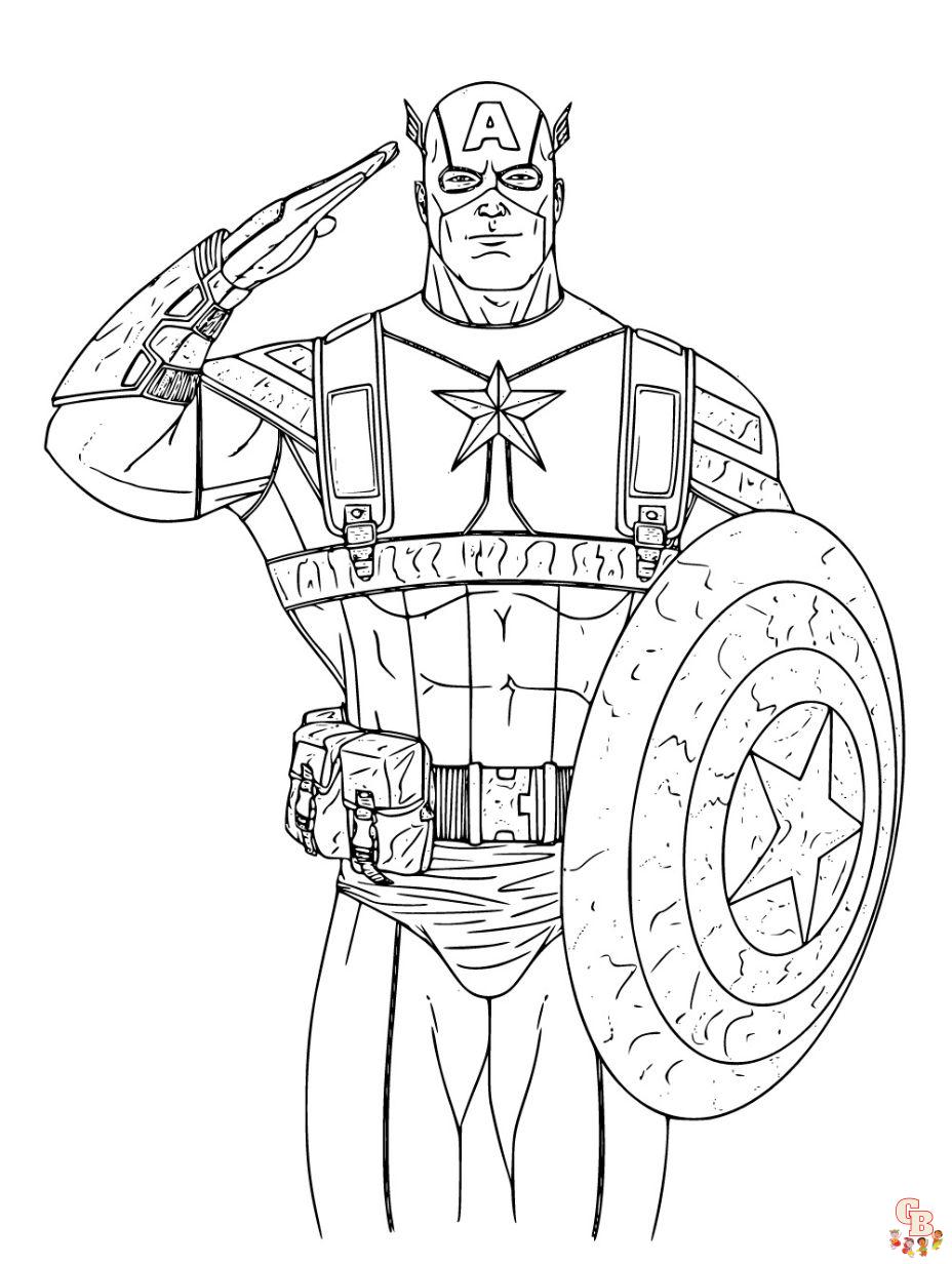 captain america coloring pages printable