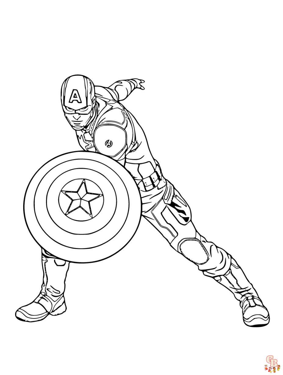 captain america coloring pages