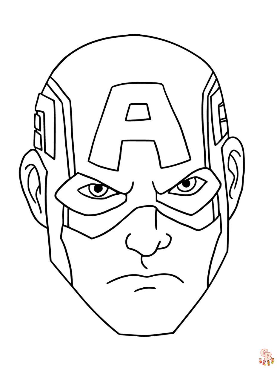 captain america printable coloring pages