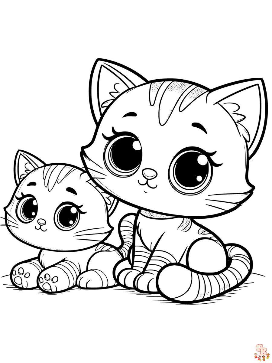 cartoon cat coloring page