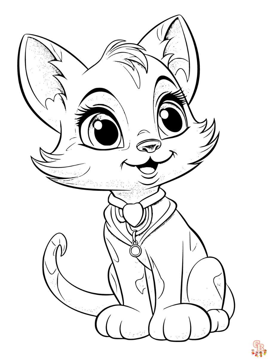 cartoon cat coloring pages printable