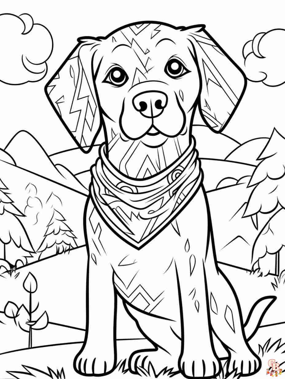 cartoon dog coloring page