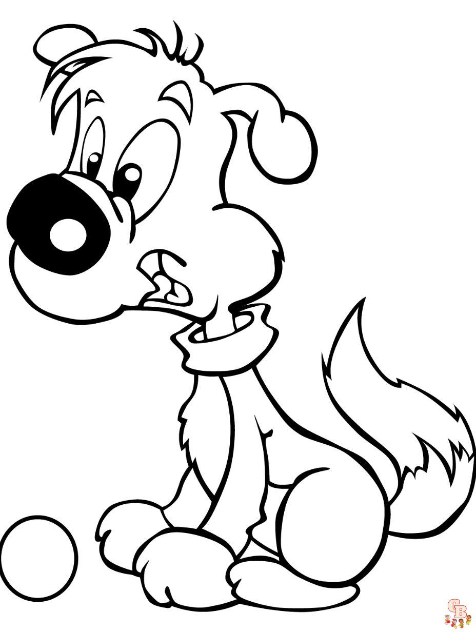 cartoon dog coloring pages