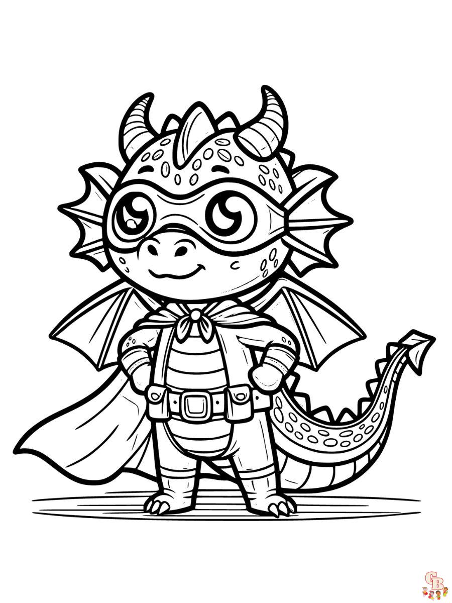 cartoon dragon coloring pages printable