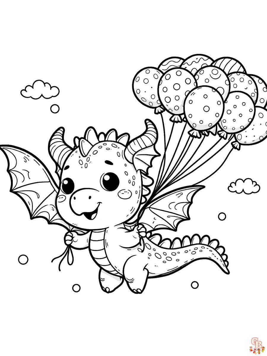 cartoon dragon coloring pages to print