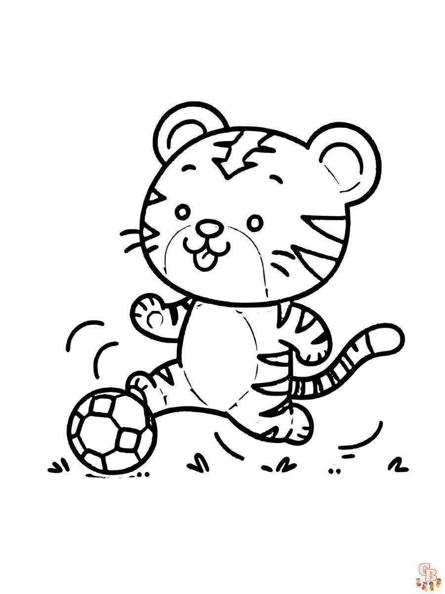 cartoon tiger coloring page