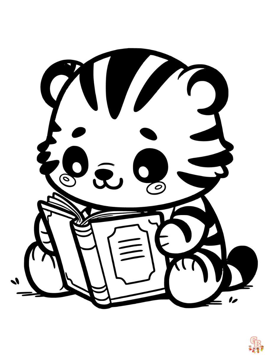 cartoon tiger coloring pages free