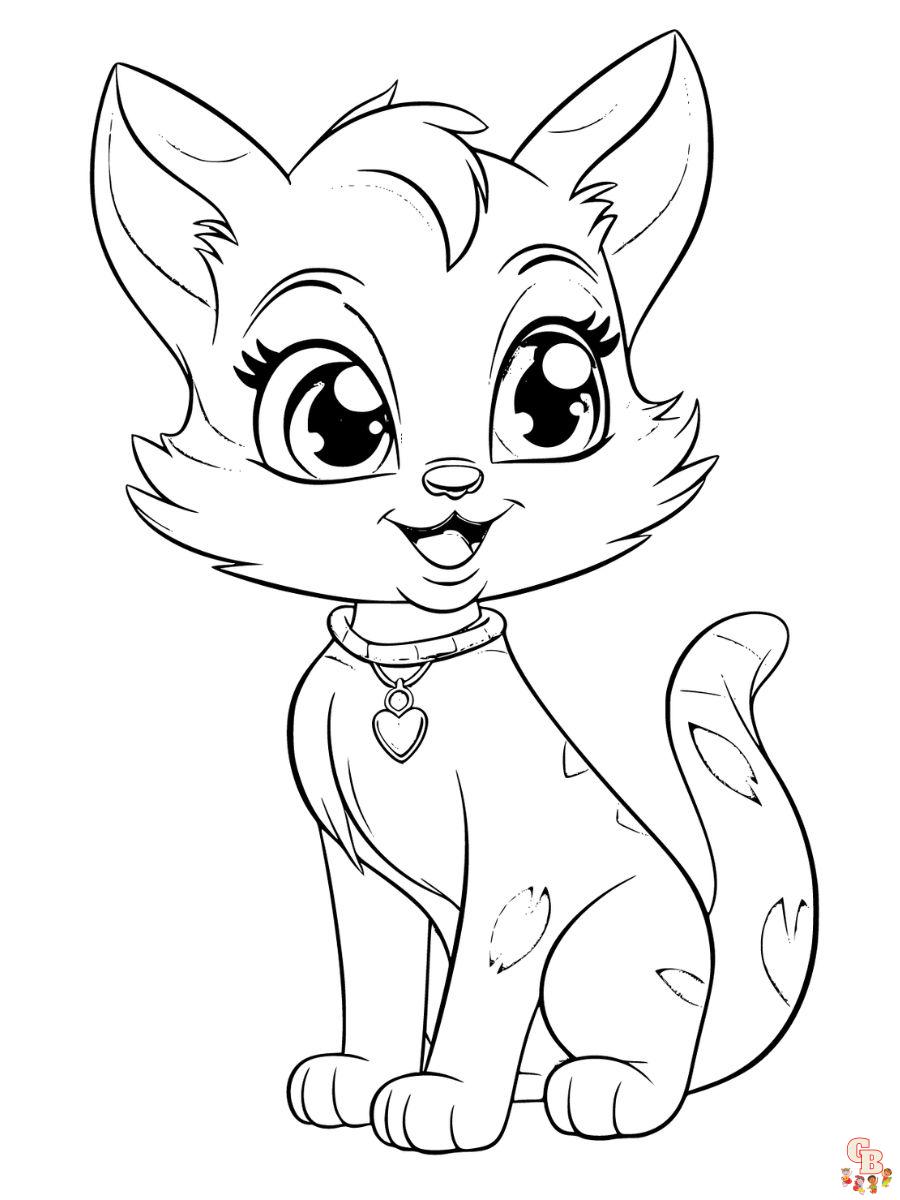 cat cartoon coloring pages