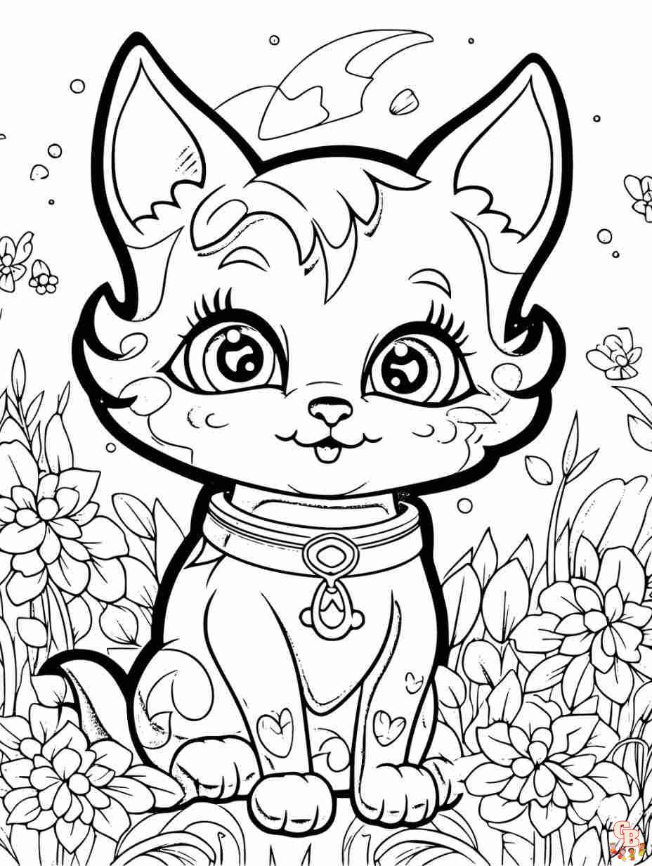 cat coloring page