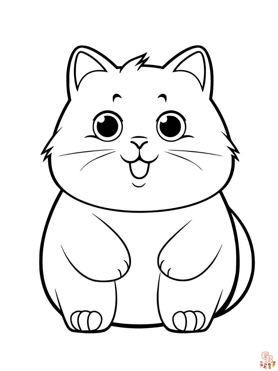 cat coloring pages fat cat