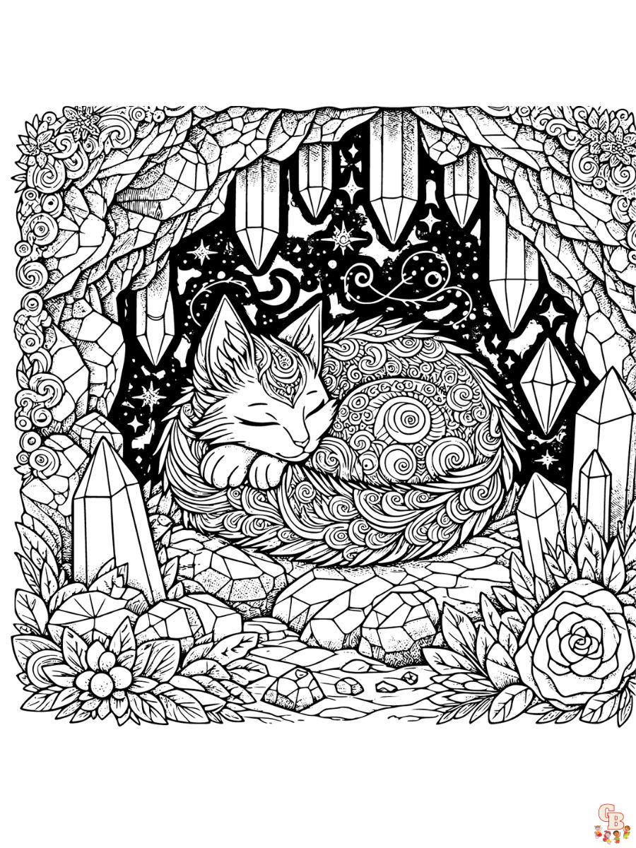 cat dragon coloring page