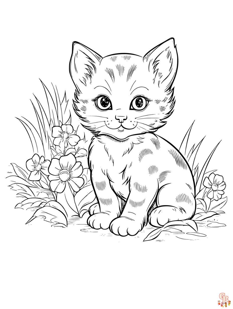 cat free printable coloring pages