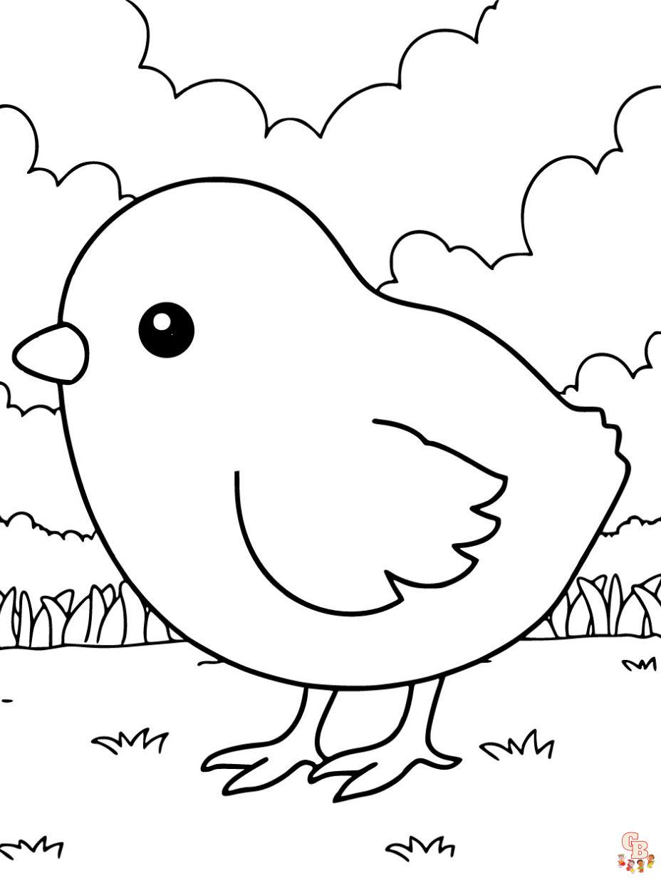 chick coloring page