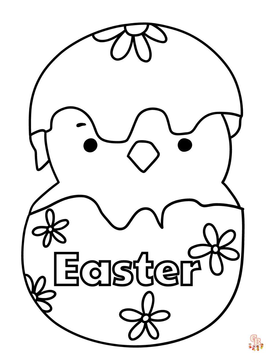 chick in easter egg coloring page