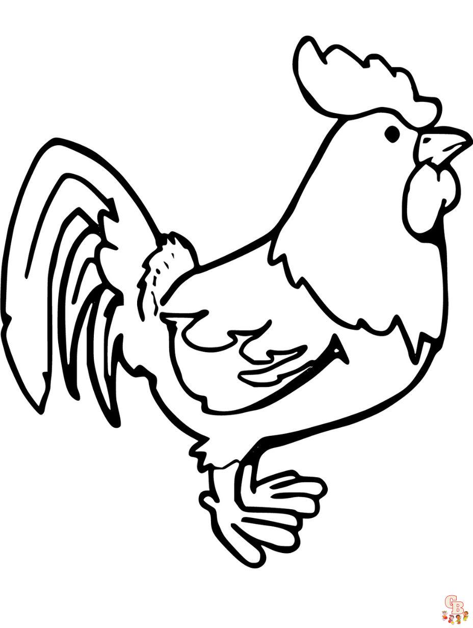 chicken coloring page