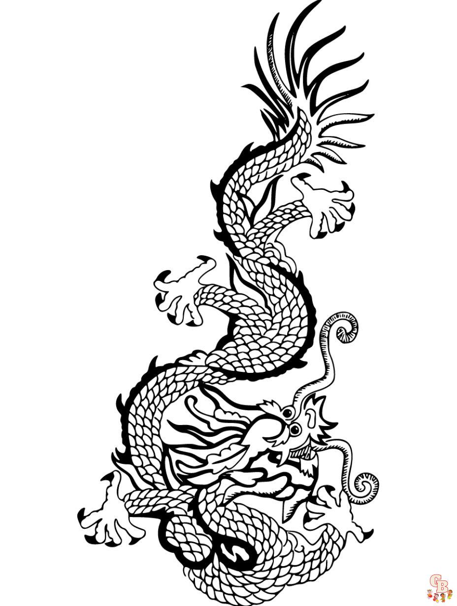 chinese dragon coloring page