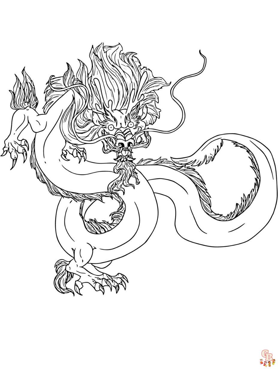 chinese dragon coloring pages