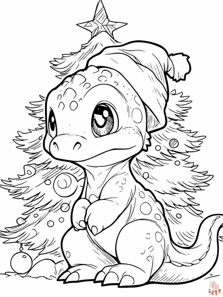 christmas dragon coloring pages