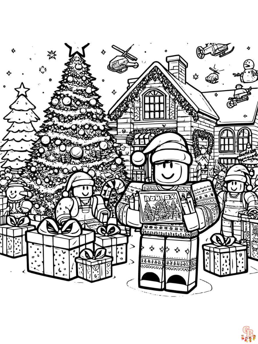 christmas roblox coloring pages