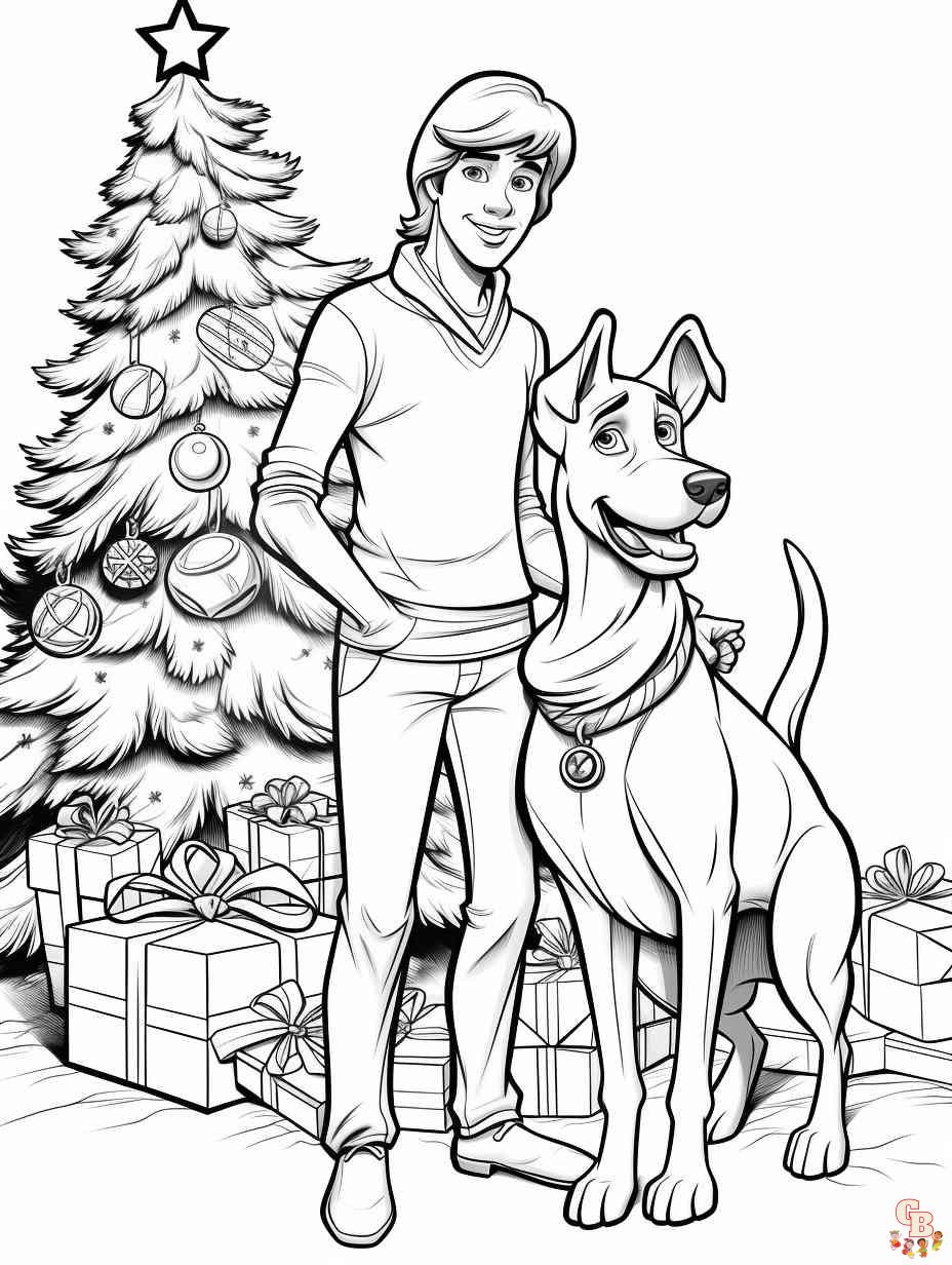 christmas scooby doo coloring pages