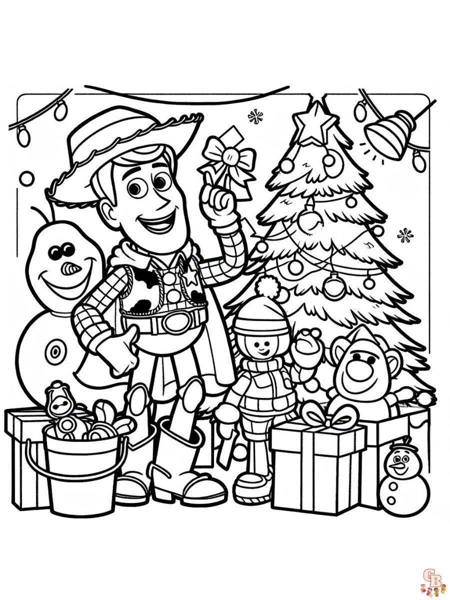 christmas toy story coloring pages