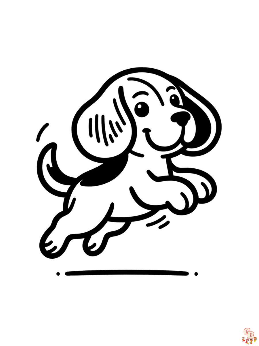 coloring page beagle