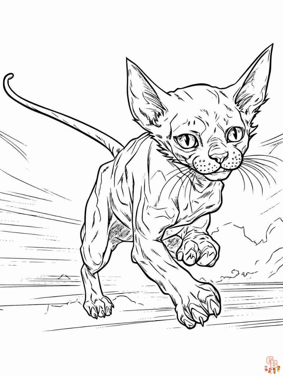 coloring page cat