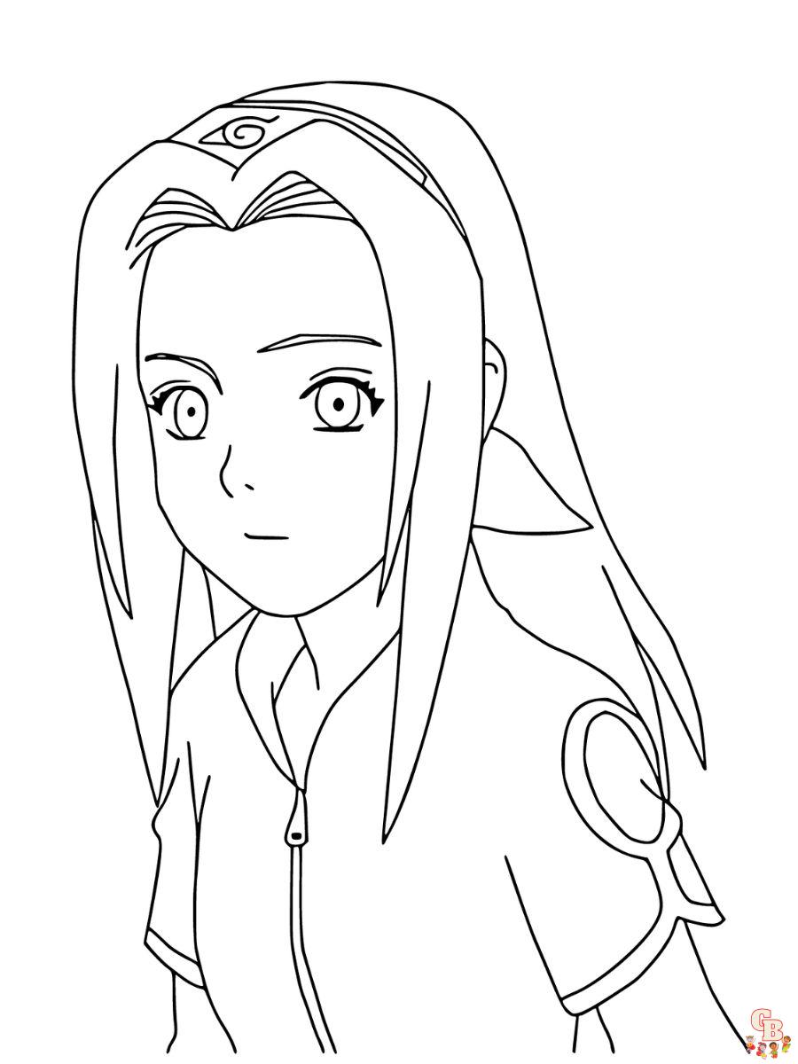 coloring page of sakura haruno