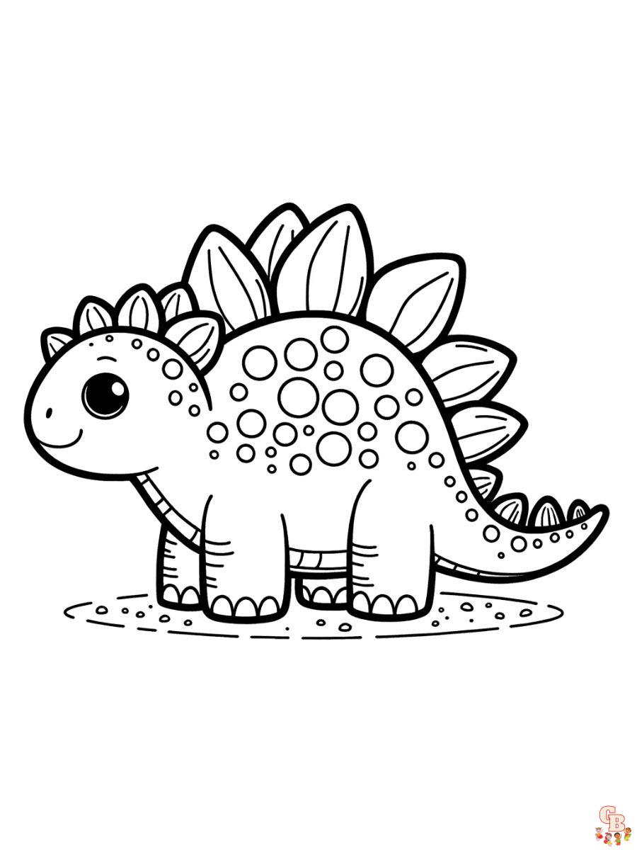 coloring page stegosaurus