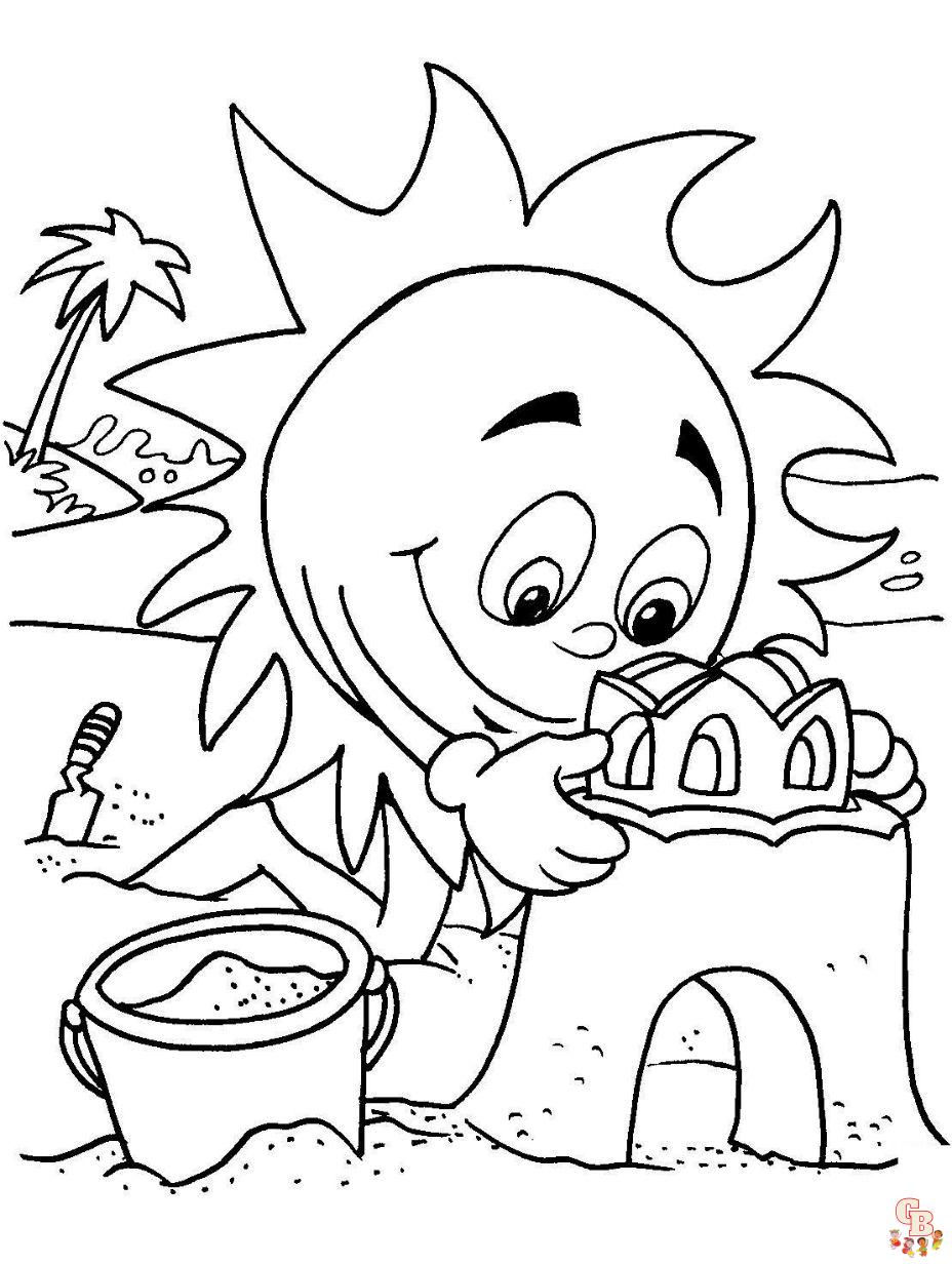 coloring page summer