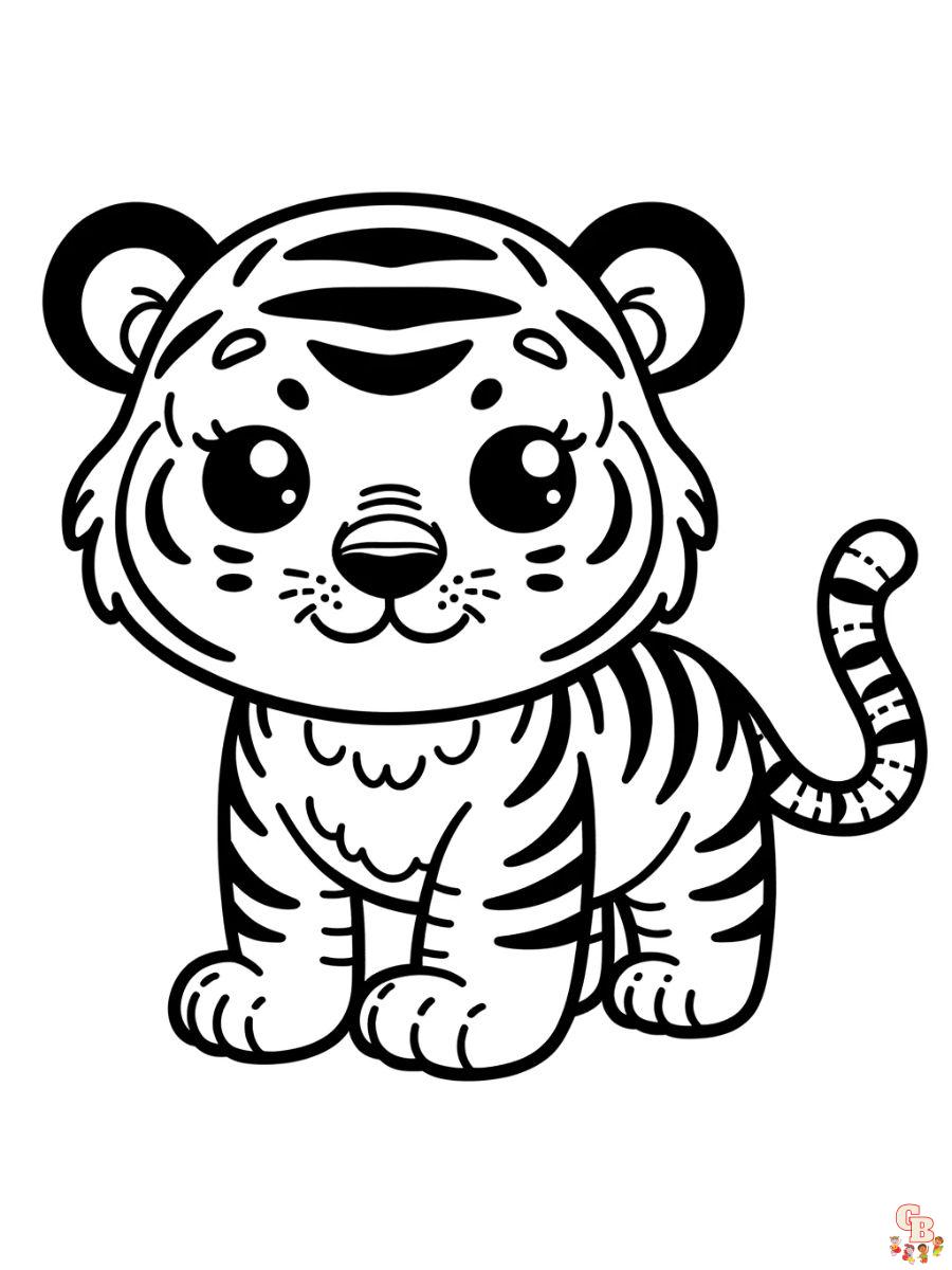 coloring page tiger