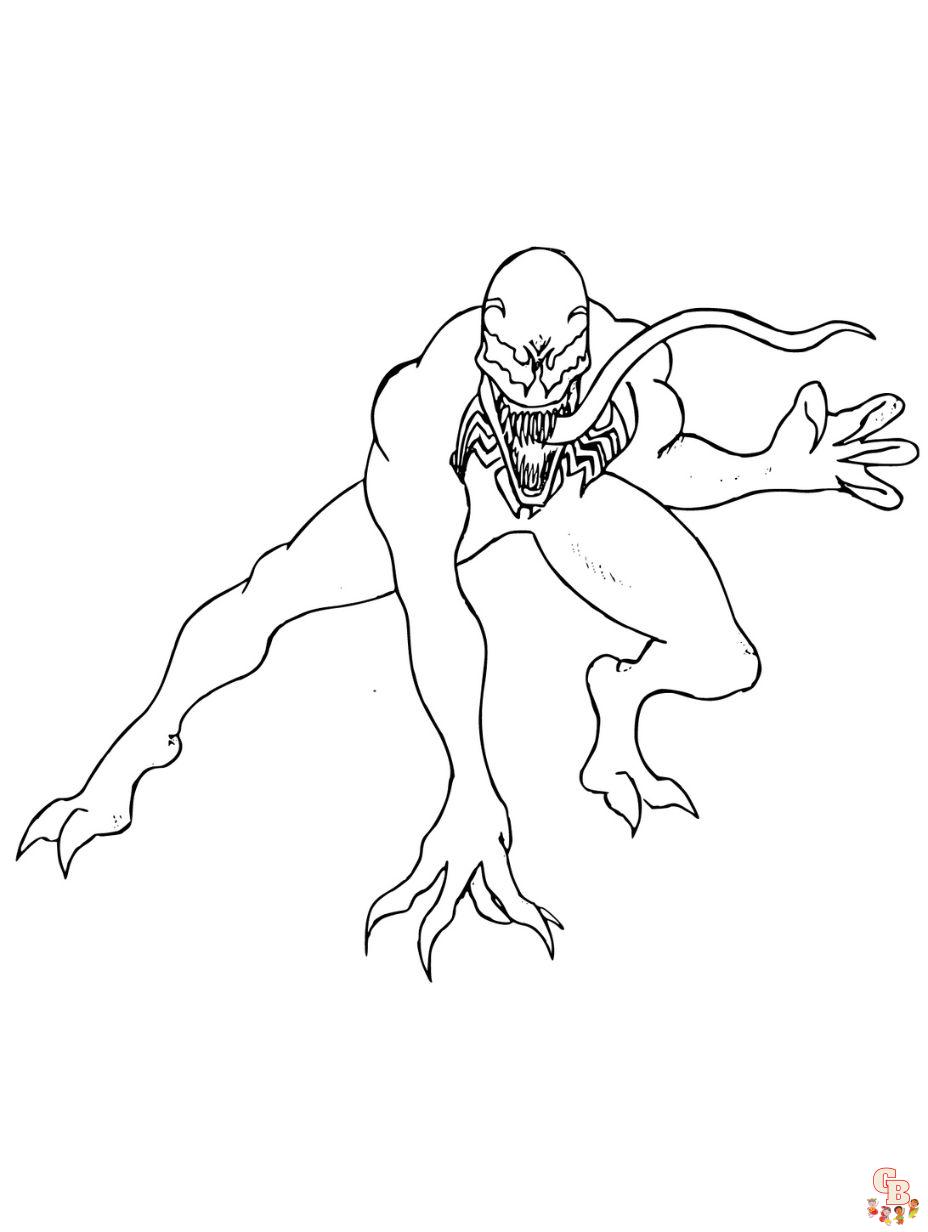 coloring page venom