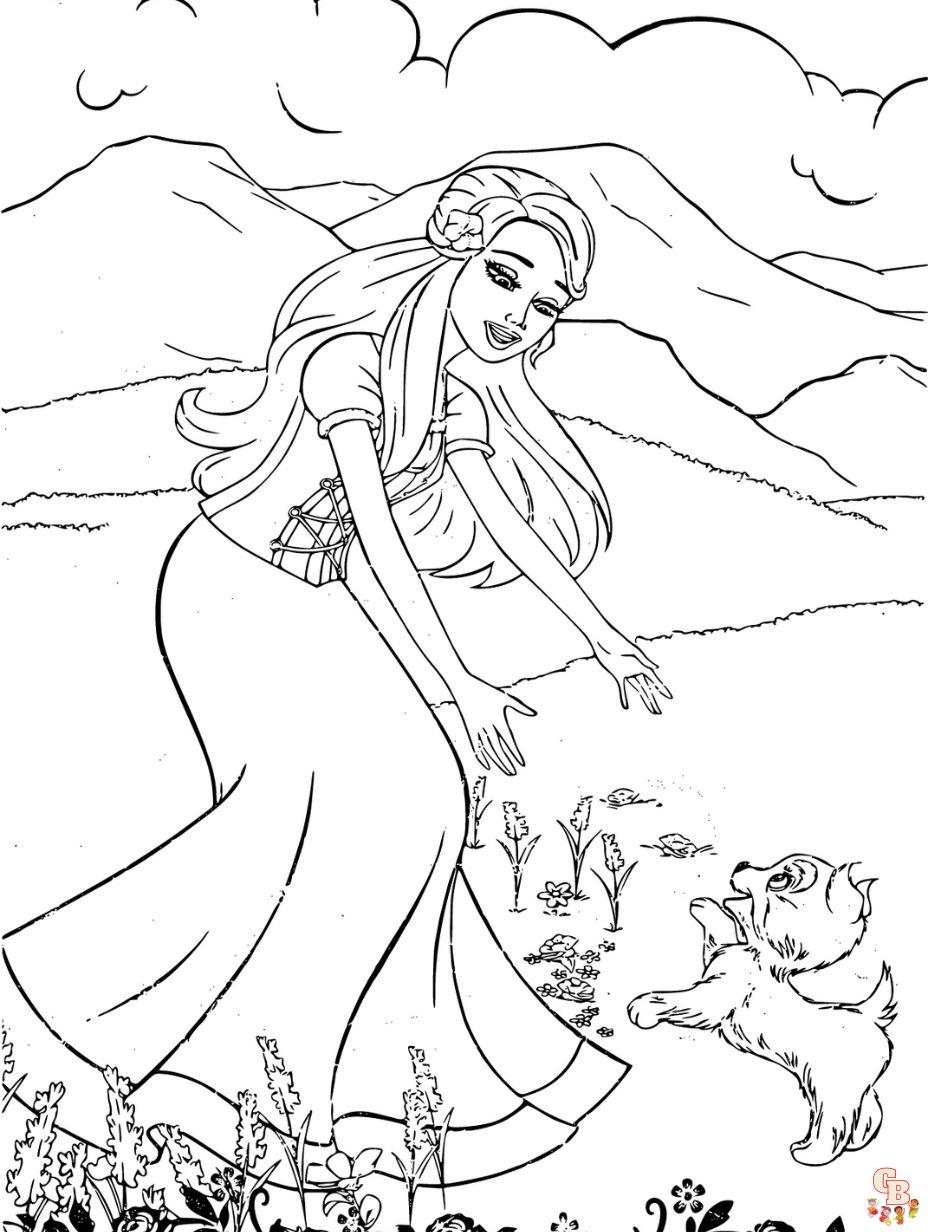 coloring pages barbie