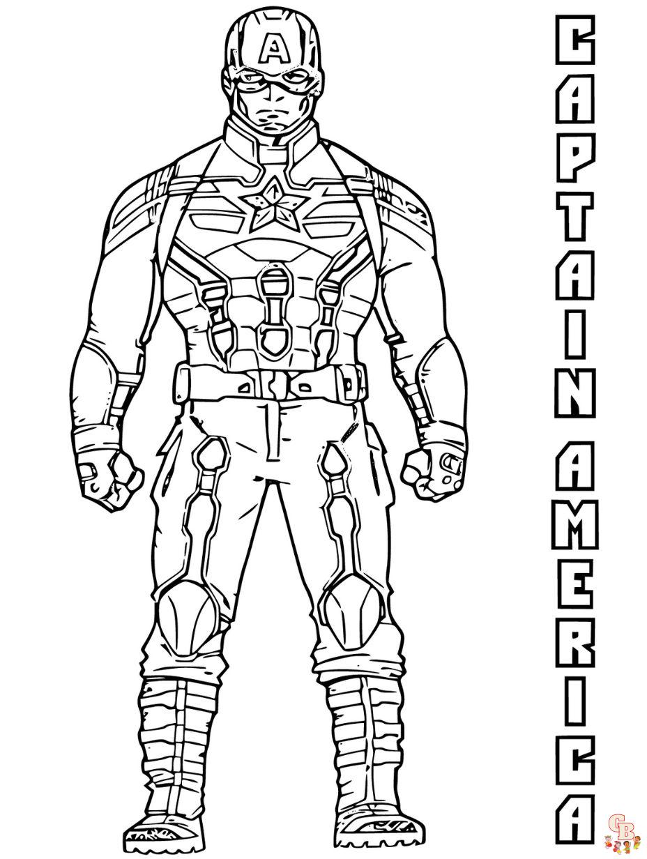 coloring pages captain america