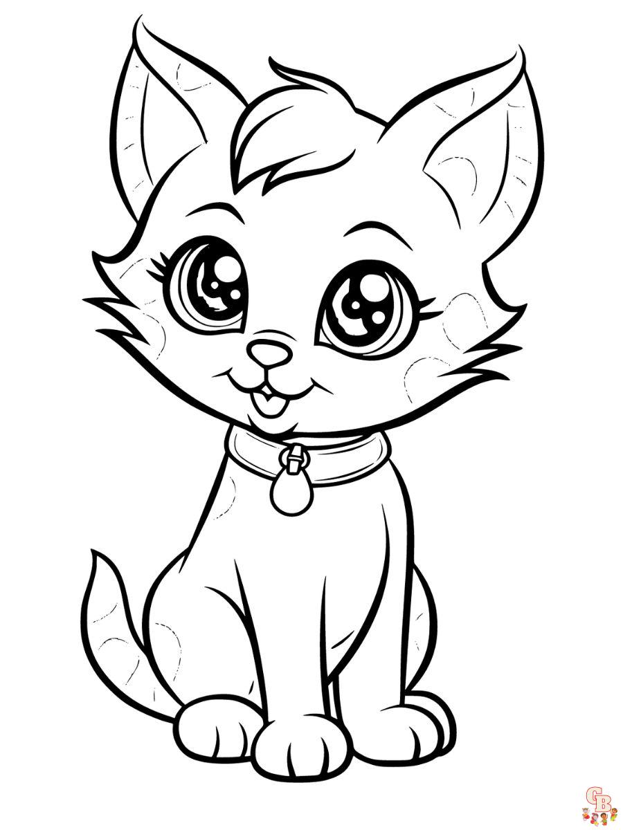 coloring pages cute cats