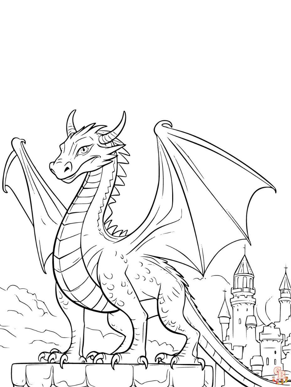 coloring pages dragon