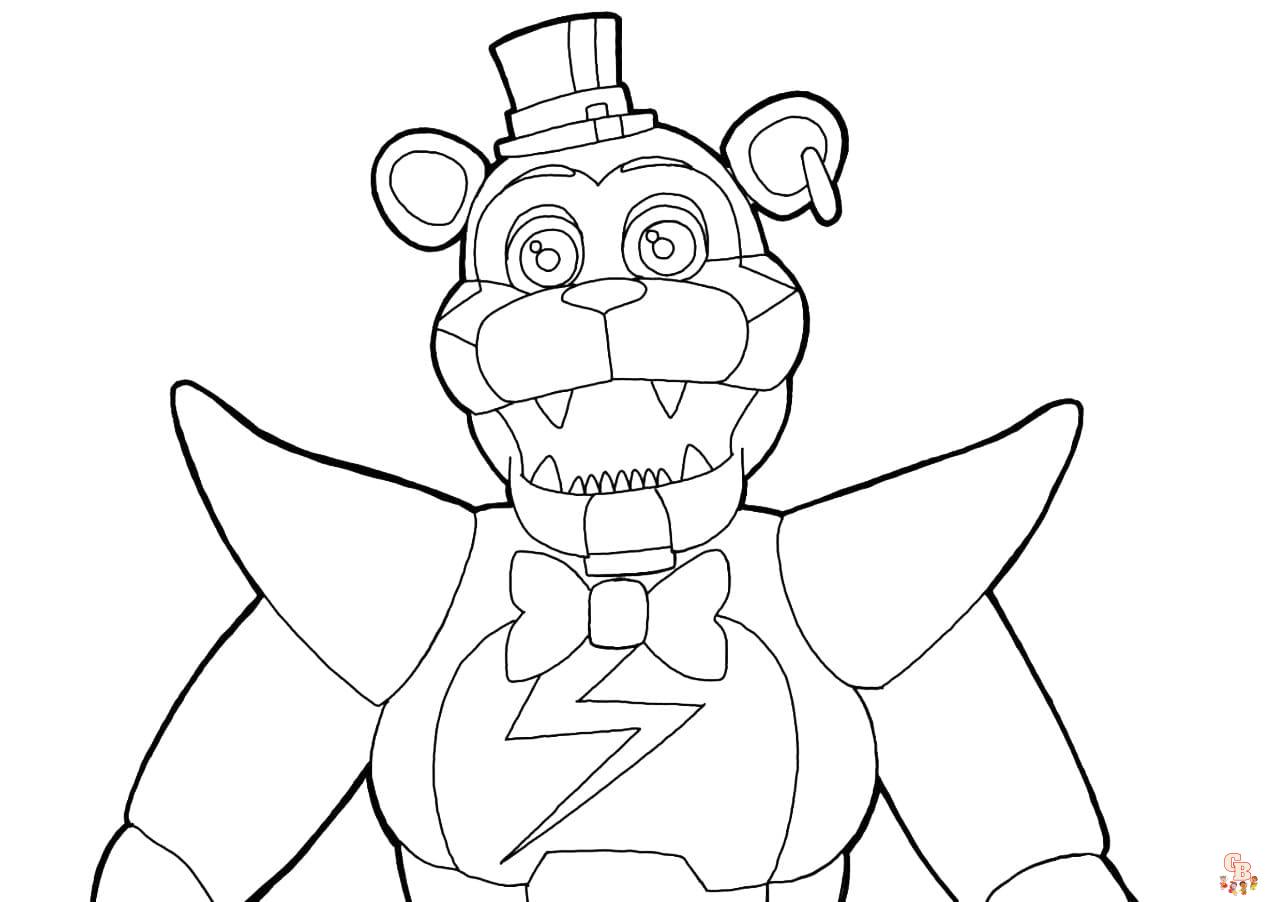 coloring pages five nights at freddy's