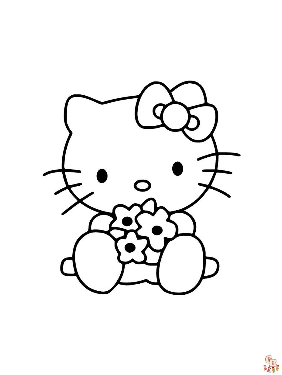 coloring pages hello kitty