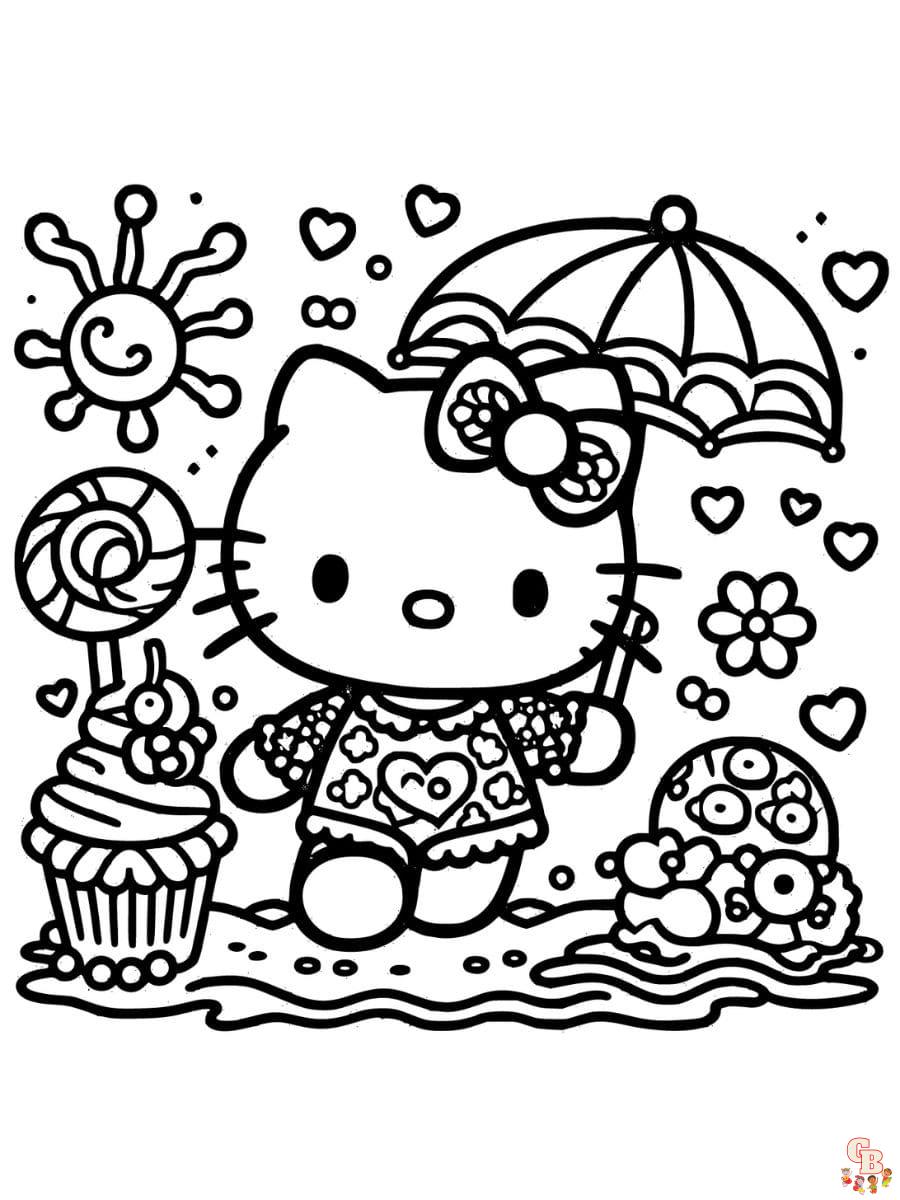 coloring pages hello kitty