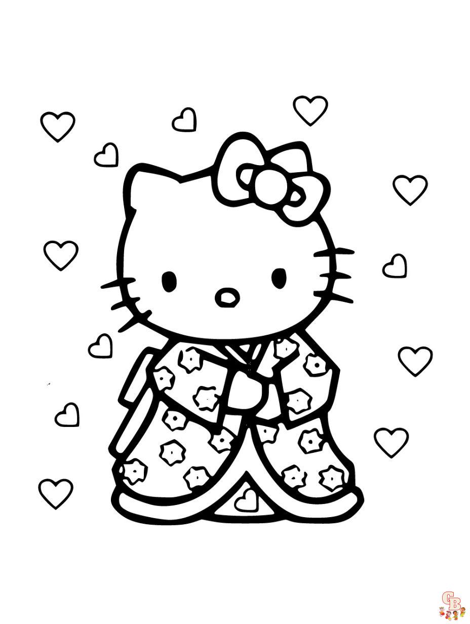 coloring pages hello kitty printable