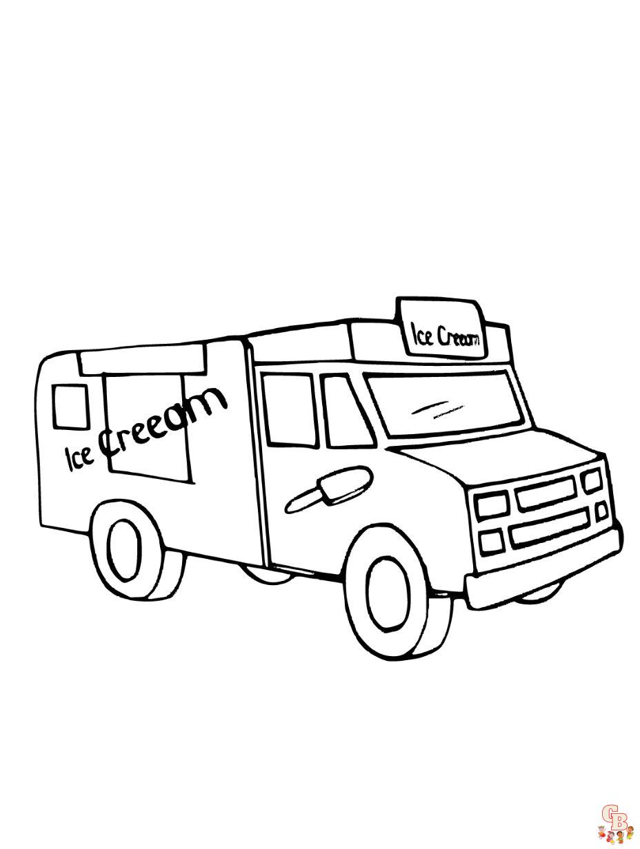 coloring pages ice cream truck