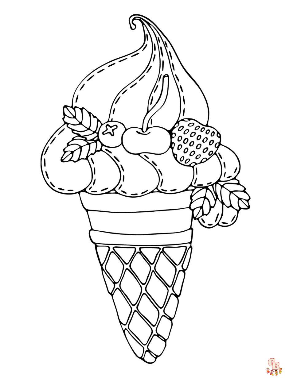 coloring pages ice cream