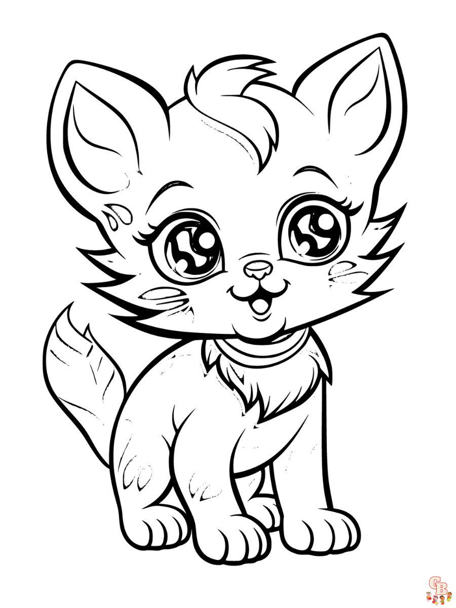 coloring pages kitty cat