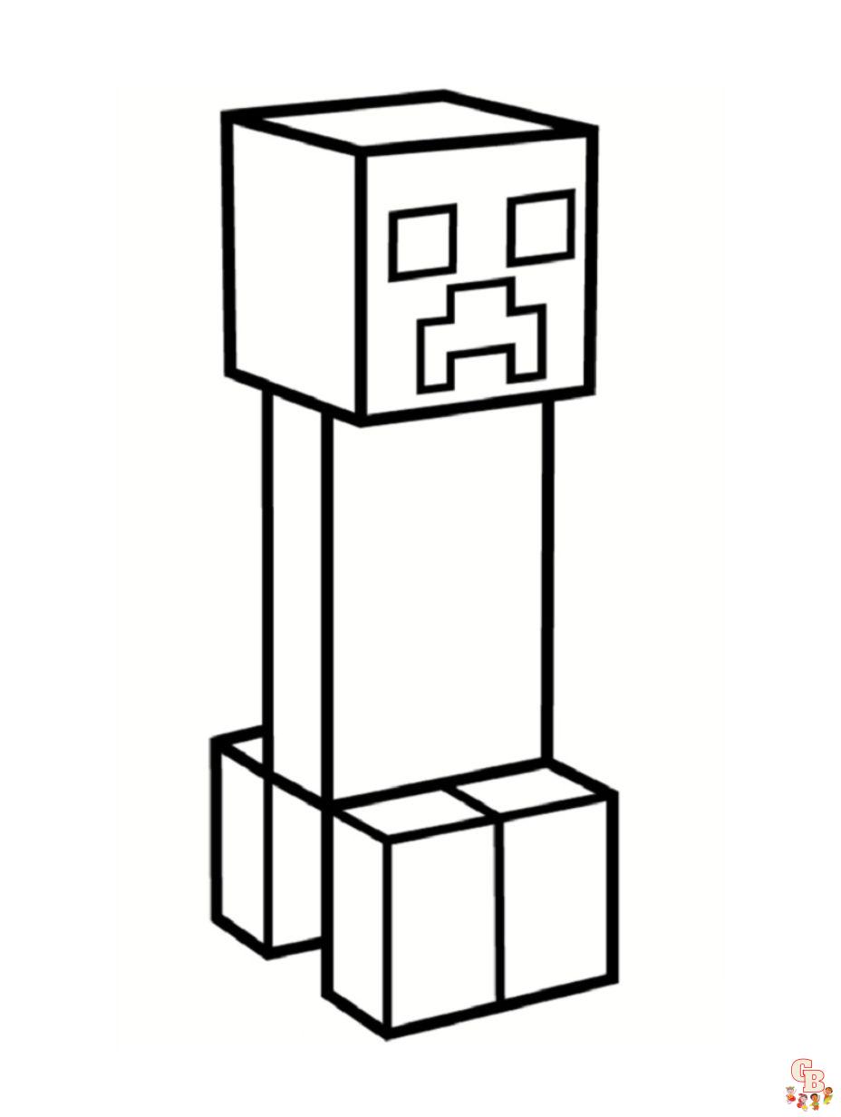 coloring pages minecraft creeper