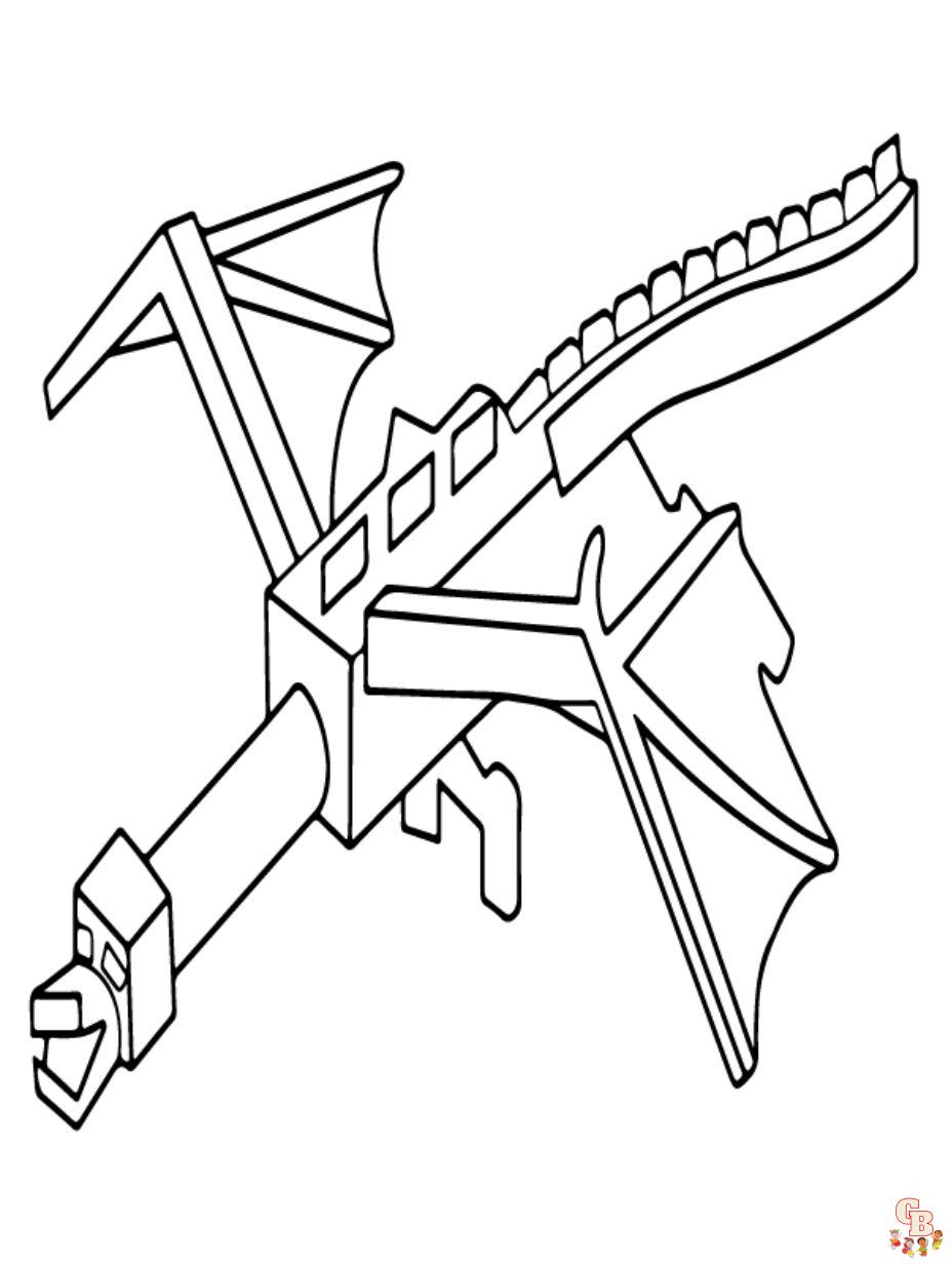 coloring pages minecraft ender dragon